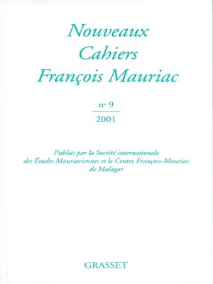 cover image of Nouveaux cahiers François Mauriac n°09